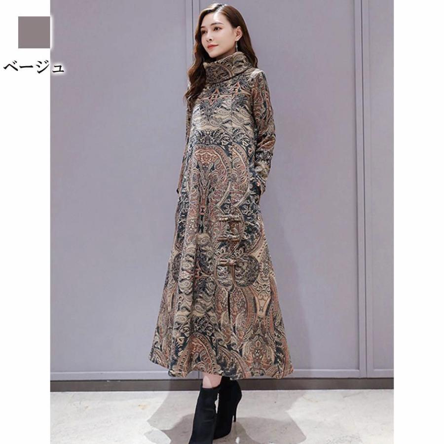 ワンピース レディース ペイズリー柄ワンピース 人気 50代 おしゃれ 白