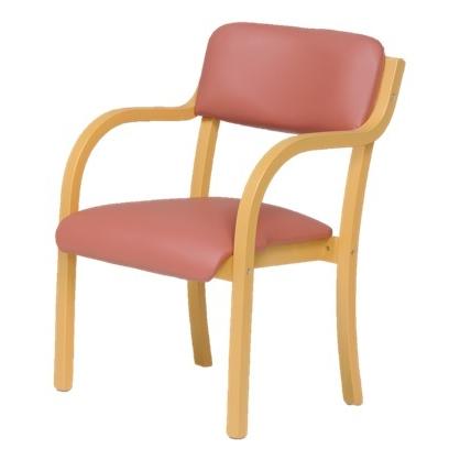 サポートチェア 97％以上節約 介護用椅子 ダイニングチェア 椅子 肘付き レザー 立ち座りサポート 送料無料 補助 スタッキング可能 木製チェア ローズ色 丈夫 50%OFF