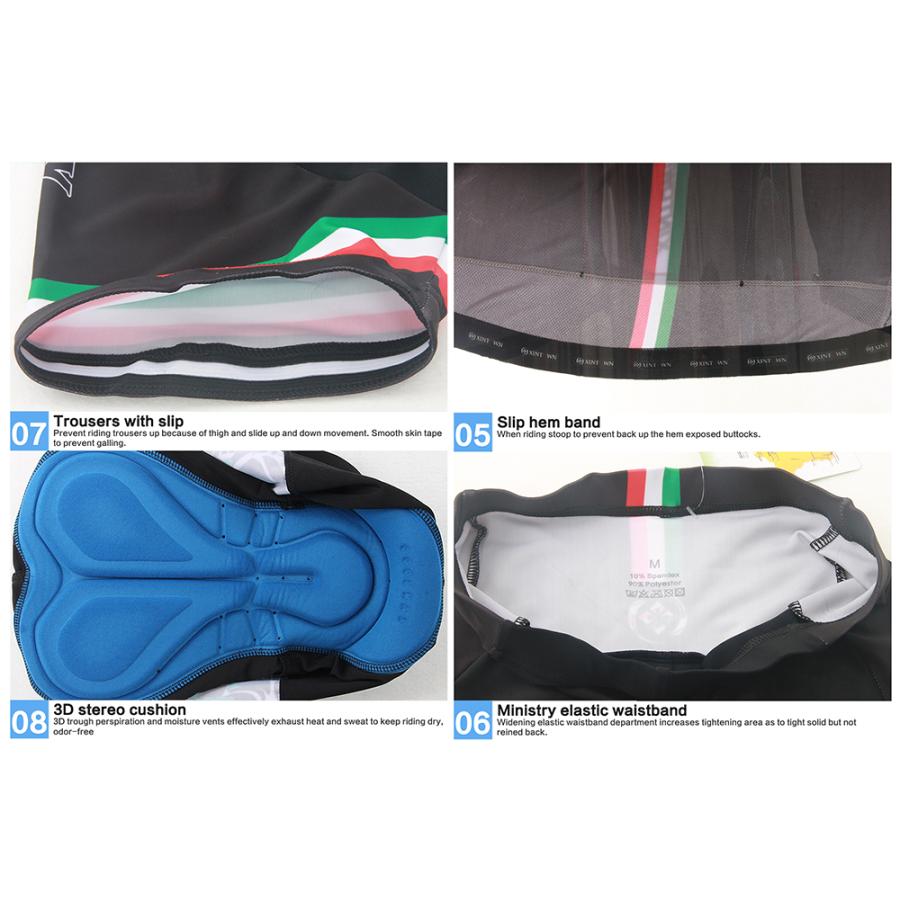 AIRFRIC サイクルジャージ メンズ 夏 半袖 上下セット サイクルウェア 17SS01-BKRD