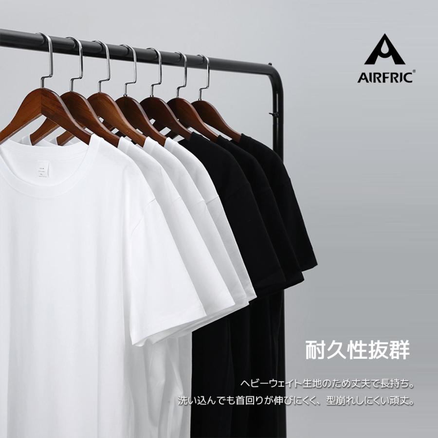 AIRFRIC Tシャツ 無印 無地 会員価格限定 綿 100% 大きいサイズ インナーシャッツ メンズ レディース 男女兼用 夏 トップス クルーネック コットン  20st01｜tokyofashion-bag｜05