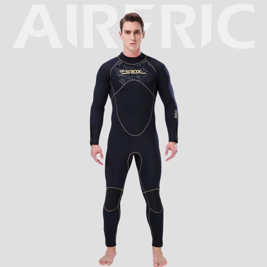 AIRFRIC マリンスポーツ フルスーツ ウェットスーツ メンズ サイズ交換 5mm裏起毛 バックジップXD1106