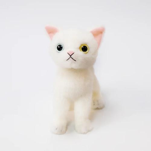 【送料・包装無料】Cuddly シロ(オッドアイ) 白/BY ドロップス 猫ぬいぐるみ 315 | Cuddly（ぬいぐるみ）