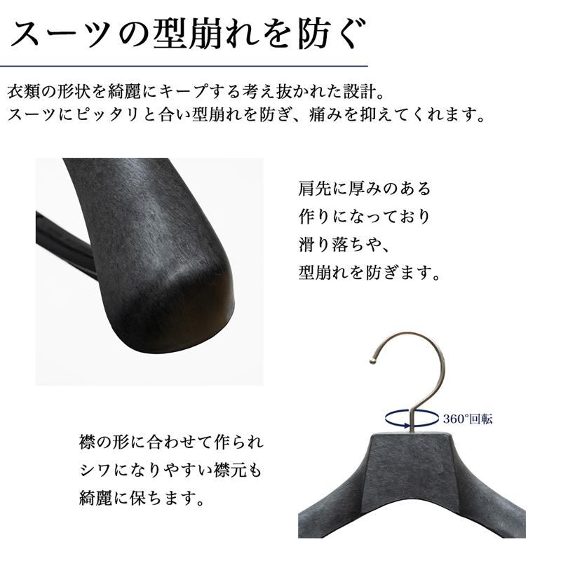 スーツハンガー 発泡素材 黒 M5本セット NO.880 メンズ スーツハンガー 発泡素材 黒 M5本セット NO.880 メンズ