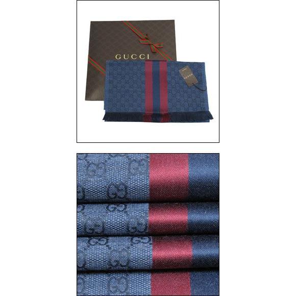 GUCCI グッチ シルク混 ウールマフラー｜tokyoimport｜02