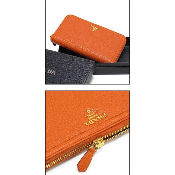 PRADA プラダ ジップウラウンド 長財布 1M0506 VIT.DAINO1 PAPAYA｜tokyoimport｜04