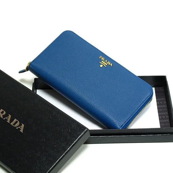 PRADA プラダ ラウンドファスナー 長財布 1ML506 VITELLO GRAIN COBALTO｜tokyoimport｜02