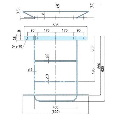 日本ボデーパーツ工業 泥除けステー大型用振れ止め付き 1個 : トラック