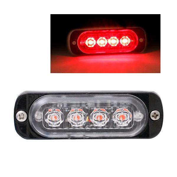 アイピープロジェクト サイドスリム 4LED レッド DC-12v-24v サイド