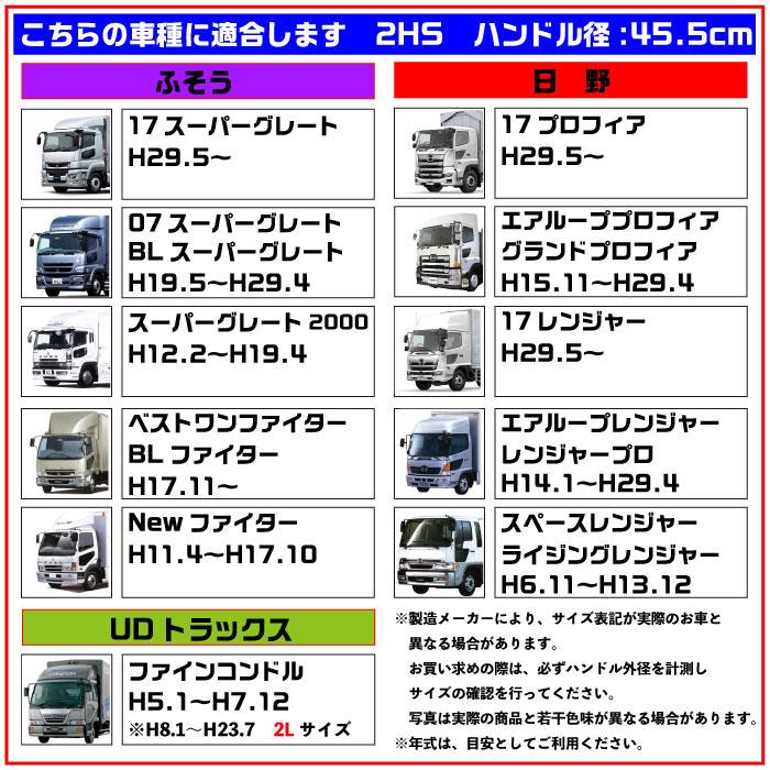 トラックハンドルカバー 2hs ジェット ヌバック調ハンドルカバー富士 ブラック/黒糸 2HS-B 45ｃｍ トラック用品｜tokyomach7｜03