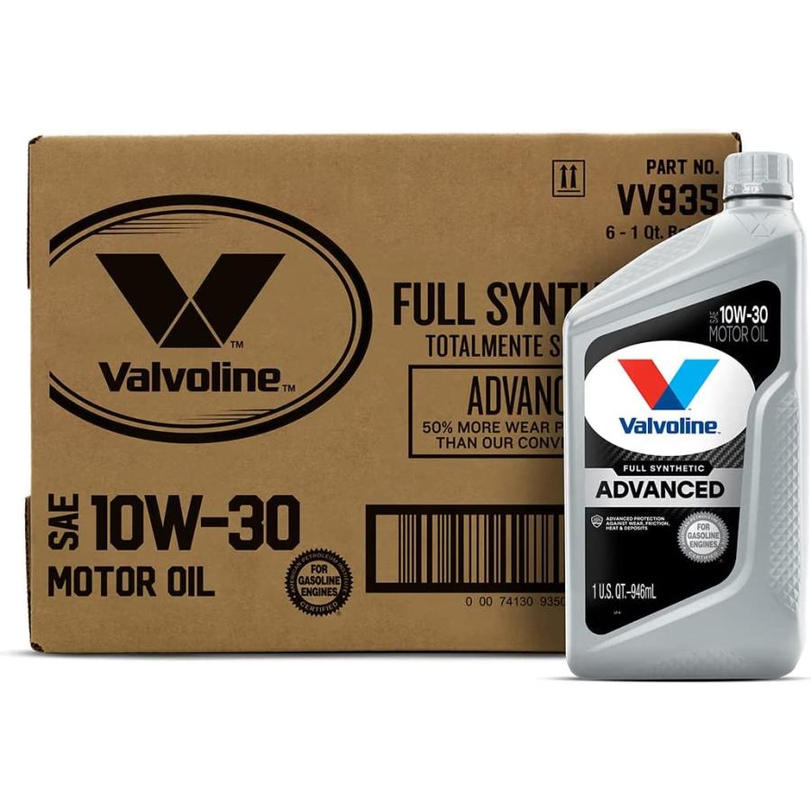 Valvoline SynPower SAE 10W30 フル合成モーターオイル 1 Quart (Case of 6) VV9356PK