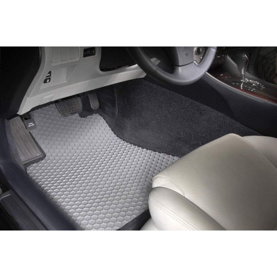 お取扱店 Intro-Tech MT-117F-RT-G Hexomat Front Row 2 pc. Custom Fit Auto Floor Mats for Select Maserati GranTourismo Models - Rubber-Like Compound Gray