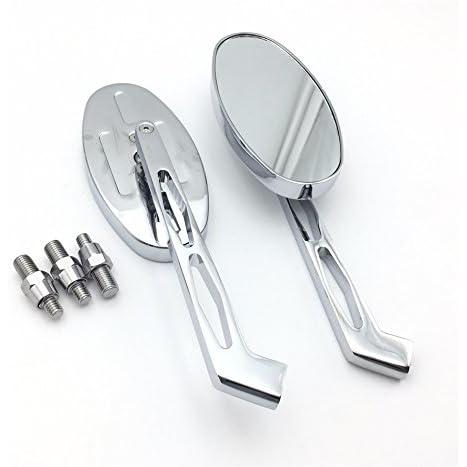 SMT- Chrome Running Mirror Compatible With CBR600 900 929 954 1000RR OVAL Shape Yamaha YZFR1 R6 FZR600 YZF600R [B01DJJ9M0C]　並行輸入品｜tokyootamart｜03