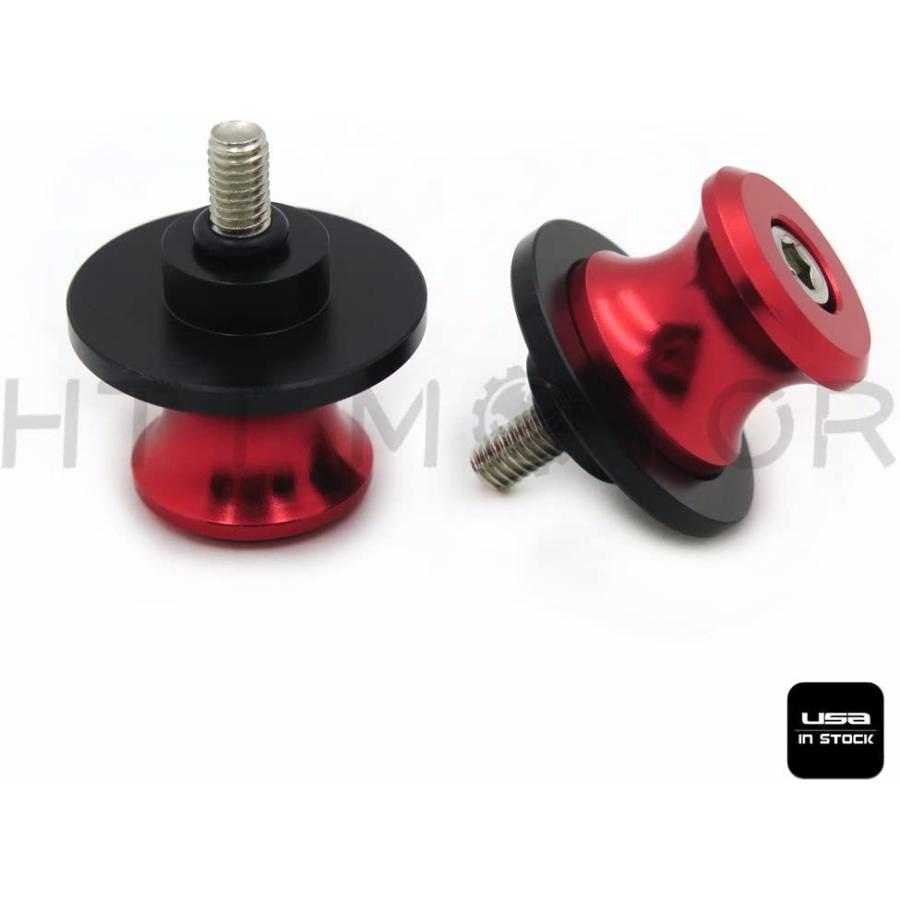 銀座 SMT-6mm CNC Rear Bike Stand Swingarm Spools Compatible With Aprilia Ducati MT-01 FZ6R Red [B074PNR2VX]　並行輸入品