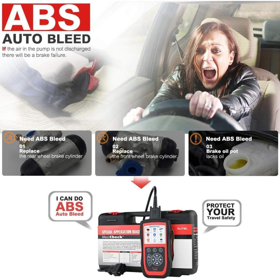 特別SALE Autel MaxiCheck Pro Auto Bleed Tool for ABS Brake Bleeding 2023 OBD2 Diagnostic Scanner with SRS Airbag Oil Reset BMS D~PF SAS EPB Services f