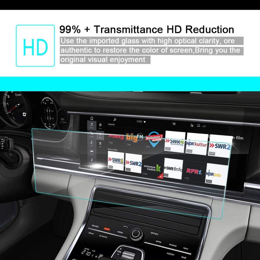 2018 Renault Koleos 8インチ 176132mm カーナビゲーションスクリーンプロテクター8X-SPEED HD クラリティ 9H 強化ガラス 傷防止 デジタルメディアタッチスクリ｜tokyootamart｜06