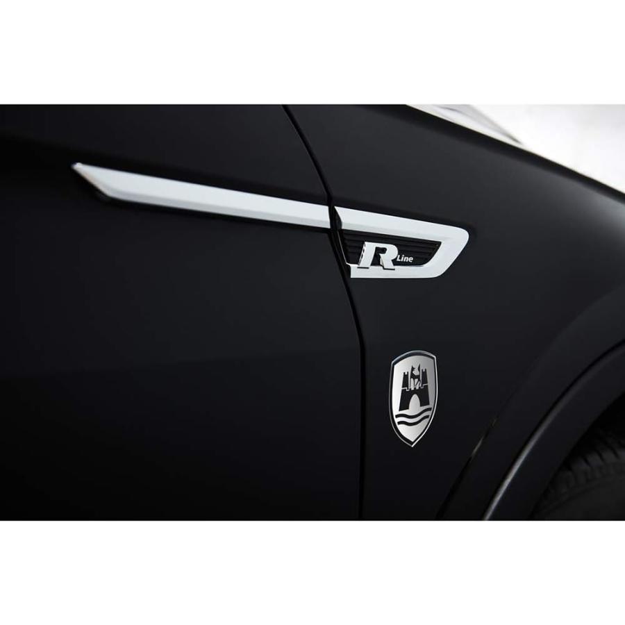 お値下げ商品 Volkswagen 5C0064317ASXRW Decorative Film Set Wolfsburg Crest Emblem Satin Black Chrome Gloss　並行輸入品