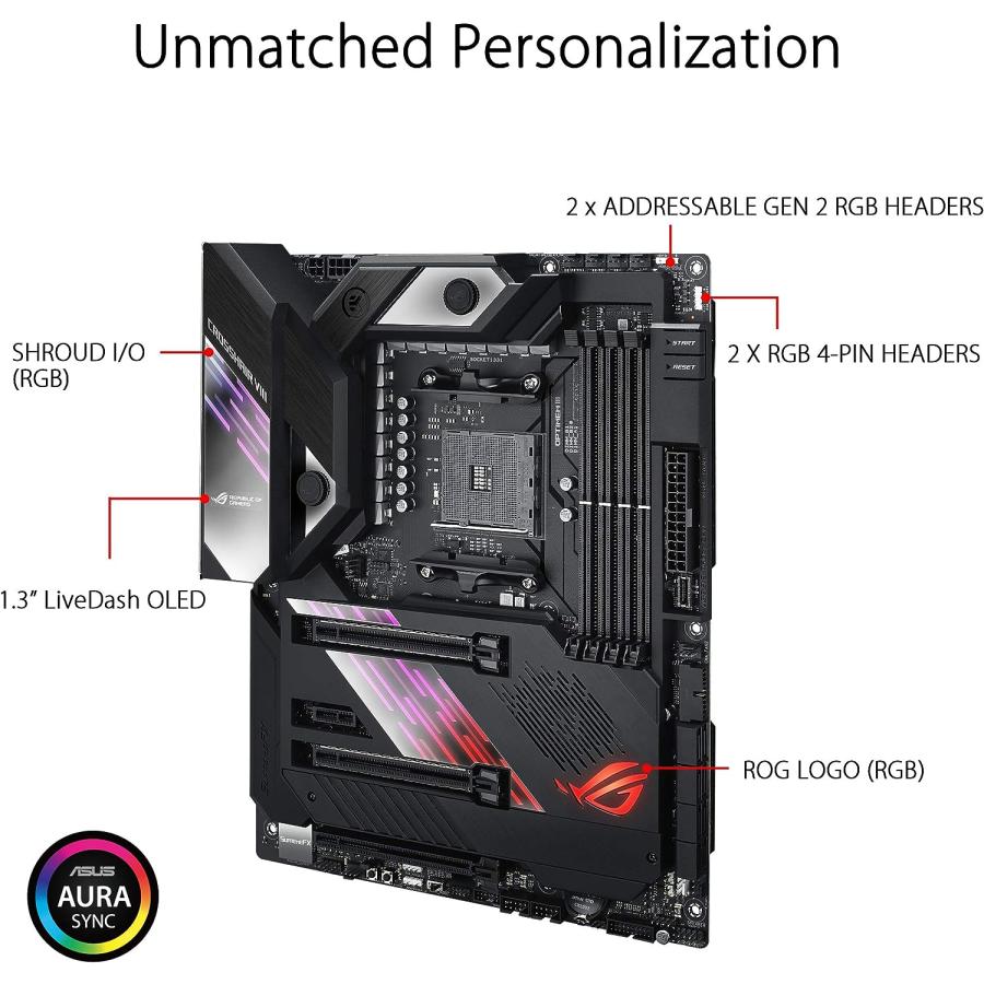 ASUS ROG Crosshair VIII Formula AM4 AMD X570 ATX DDR4-SDRAM マザーボード　並行輸入品｜tokyootamart｜04