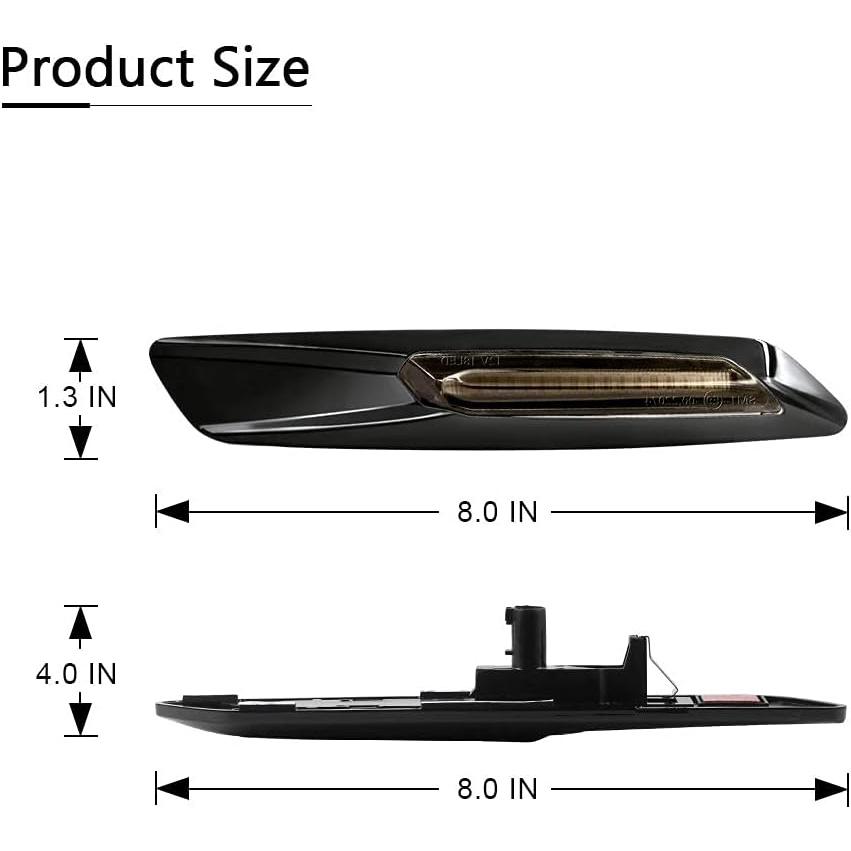 GemPro シーケンシャル アンバー LED サイドマーカー ウィンカーライト 2個セット BMW 1 3 5 シリーズ E81 E82 E87 E88 E90 E91 E92 E93 E60 E61用 スモーク｜tokyootamart｜08