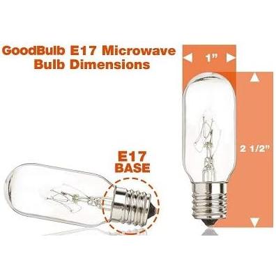 GoodBulb Microwave Light Bulbs - GE Microwave Model JVM1540DP1WW - Replacement for WB36X10003 Bulb - E17 Intermediate Screw Base - Features 40 Watt｜tokyootamart｜03
