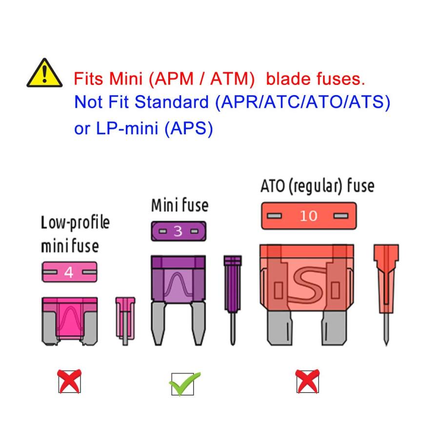 日本製送料無料 Mini Fuse Tap - MuHize Upgrade Car Blade Fuse Holder 12V(2022 New) Add-a-Circuit Fuse Tap Adapter with 15 Amp Mini ATM APM Blade Fuse (5 Pack)