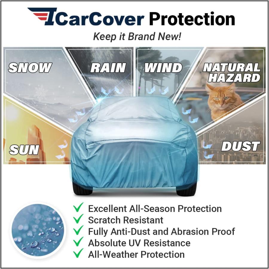 レア iCarCover Fits: [Ford Torino Wagon] 1972-1976 Premium Full Car Cover Waterproof All Weather Resistant Custom Outdoor Indoor Sun Snow Storm Protecti
