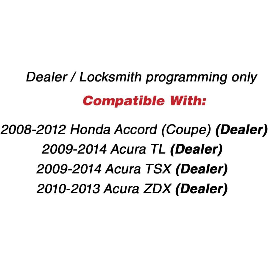 通販販売が好調 KeylessOption キーレスエントリーリモートフォブ アンカット イグニッションカーキー 2008-2012年式 ホンダアコード MLBHLIK-1T 1x KPT6752　並行輸入品