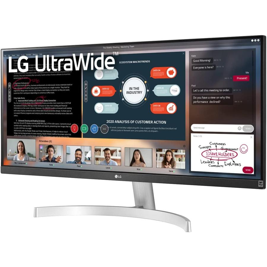 LG 29WN600-W 29inch 21:9 UltraWide WFHD IPS HDR10 Monitor with FreeSync  Silver　並行輸入品｜tokyootamart｜02