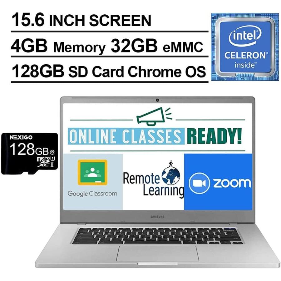 2021 Samsung Chromebook 4+ 15.6インチノートパソコン| FHD 1080Pディスプレイ| Intel Celeron N4000 最大2.6GHz| 4GB LPDDR4 RAM| 32GB eMMC| WiFi| ウェブカ｜tokyootamart｜03