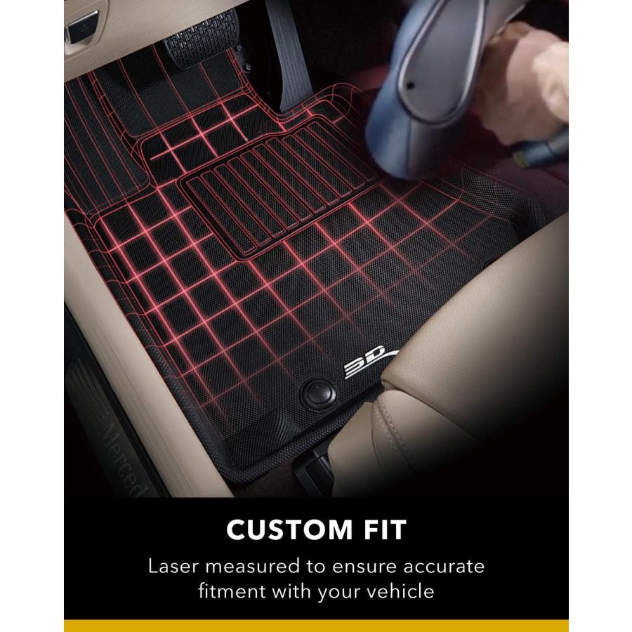 3D MAXpider Custom Fit Kagu Floor Mat (Black) for 2019-2021 BMW X7 (G07) 7-Passenger - 1ST Row 2ND Row 3RD Row　並行輸入品｜tokyootamart｜04