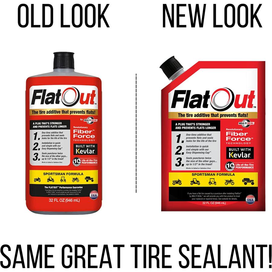 FlatOut Tire Sealant Sportsman Formula with Valve Core Tool and Replacement Valve Core Prevent