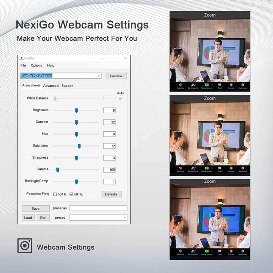 商品が購入可能です NexiGo webカメラ 60fps ライト付き N960E ウェブカメラ 1080P 自動光補正 無段階調光 3光色 pcカメラ オートフォーカス プライバシーカバー内蔵 usbカメラ
