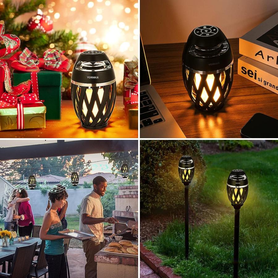 期間限定でセール Yormax Outdoor Bluetooth Speakers Gifts for Men Him Women Torch Waterproof Bluetooth Speakers for Patio/Yard/Camping BT5.0 Home Gadgets Gifts f