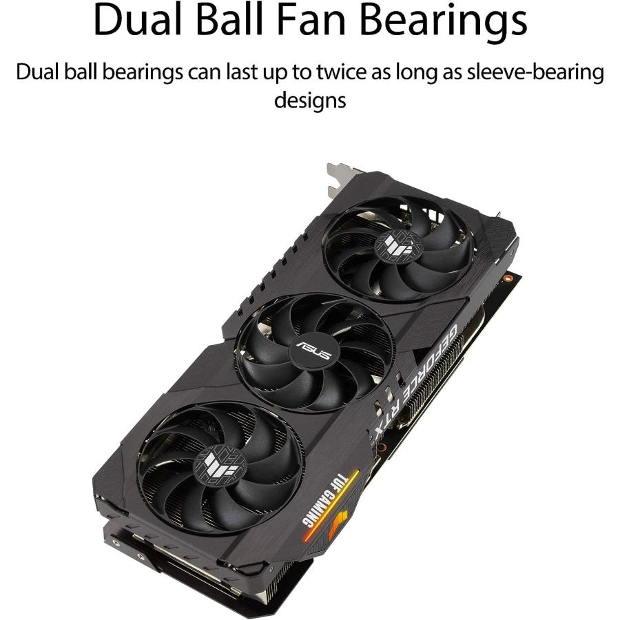 ASUS TUF Gaming NVIDIA GeForce RTX 3080 V2 OCエディション グラフィックスカード (PCIe 4.0 10GB GDDR6X LHR HDMI 2.1 DisplayPort 1.4a デュアルボールフ｜tokyootamart｜05