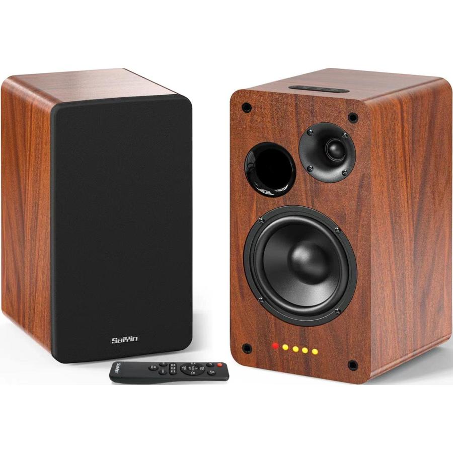 Saiyin Bluetooth Bookshelf Speakers Big Powered Speakers with 5 Inch