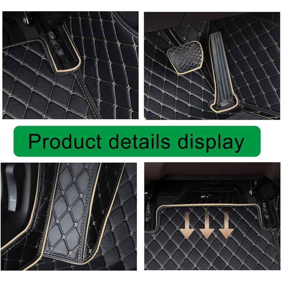 超爆安  MAITE Car Floor Mats Full Set Fit for ALFA Romeo Mito 2009-2016 with Pockets Full Surrounded All Weather Protection Luxury Leather Pad Foot Mats Ca