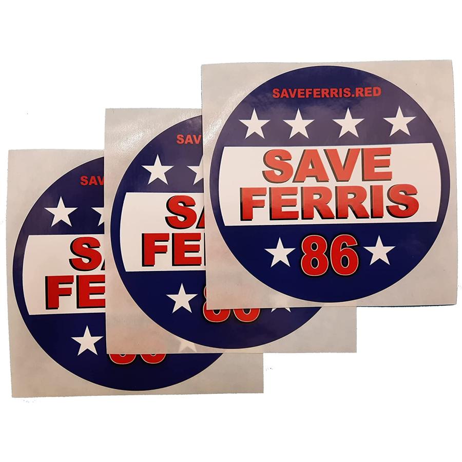 Save Ferris 4インチラウンドコミカルバンパーステッカー(3枚パック)車 トラック ノートパソコン 窓用 - アメリカ製 - 3枚の小さな4インチサークルステッカー｜tokyootamart｜06