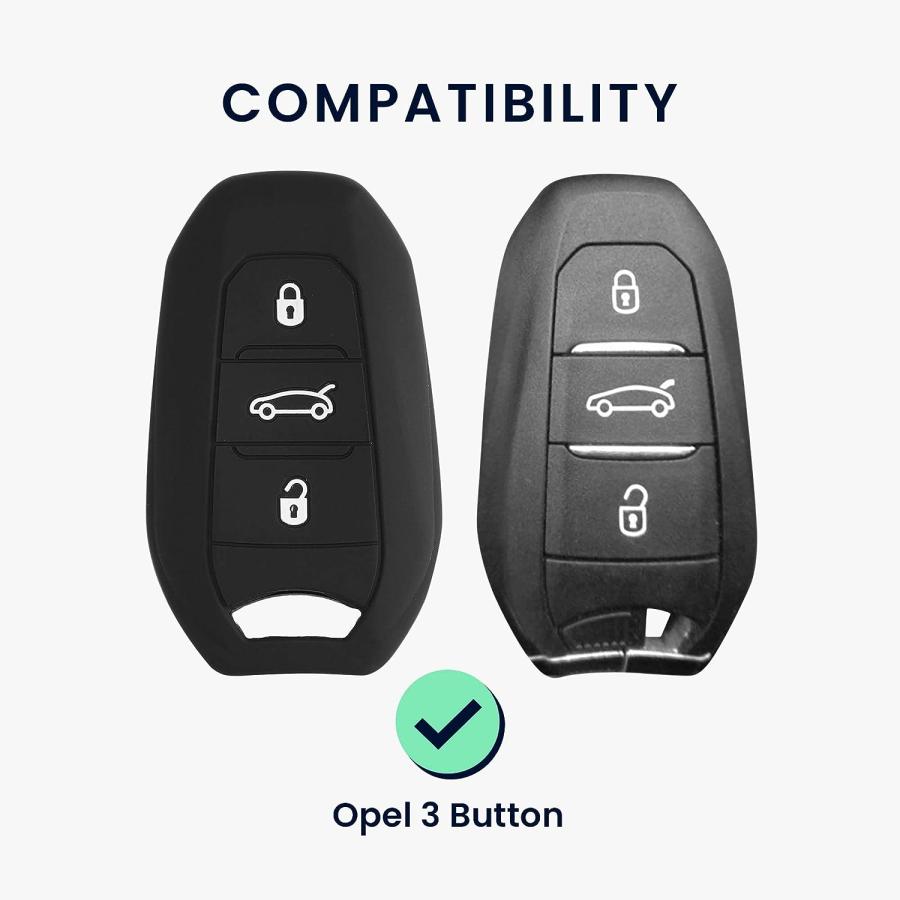 kwmobile キーカバー 対応: Opel 3-ボタン 車のキー Smartkey (Keyless Go 対応機種のみ) キーケース - 保護ケース シリコンカバー ソフト シリコン ラリース｜tokyootamart｜06