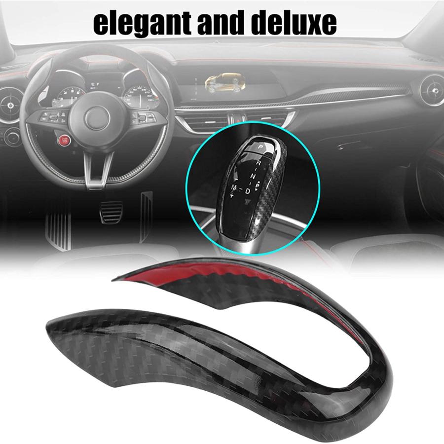 特販オンライン Inner Gear Shift Knob Trim Gear Shift Trim Car Interior Gear Shifter Knob Frame Cover Trim for Alfa Romeo Stelvio Giulia　並行輸入品