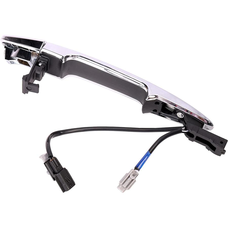 【超ポイント祭?期間限定】 Front Chrome Exterior Door Handle for Nissan Maxima/Murano 09-14 for Sentra 13-18 for Leaf 11-17 Passenger Side with Smart Entry System/Sensor(Also f