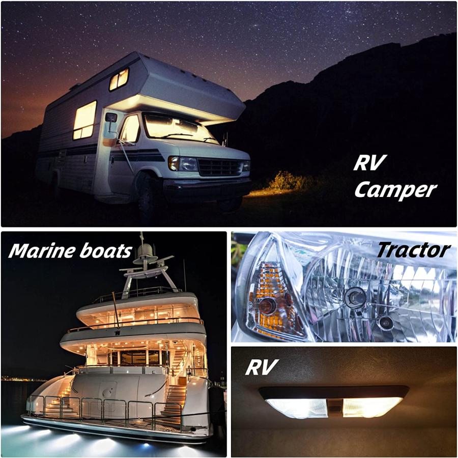 BA15S Led 12V Landscape RV Camper Interior Light Bulbs 1156 1141 2700k