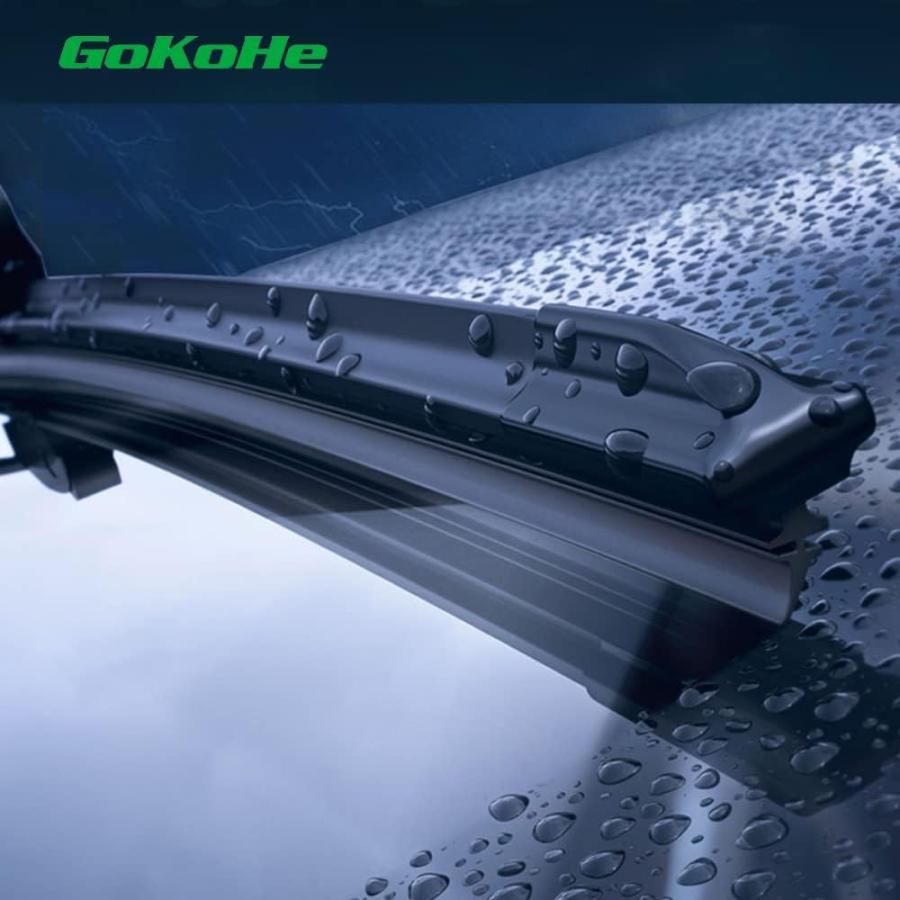 GoKoHe 26inch + 22inch OEM Quality Premium All-Seasons Durable Stable And Quiet Windshield Wiper Blades 2 Front Windscreen Wiper　並行輸入品｜tokyootamart｜06