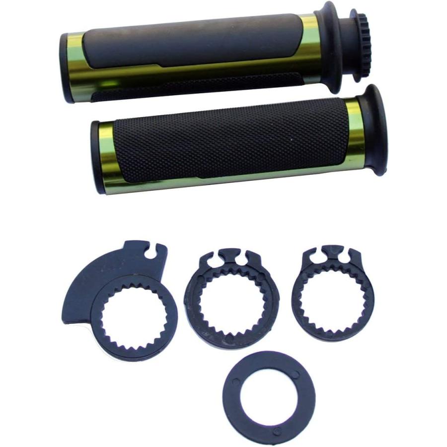 冬バーゲン☆】 MotorToGo Green Handlebar Open End Grips Gel with