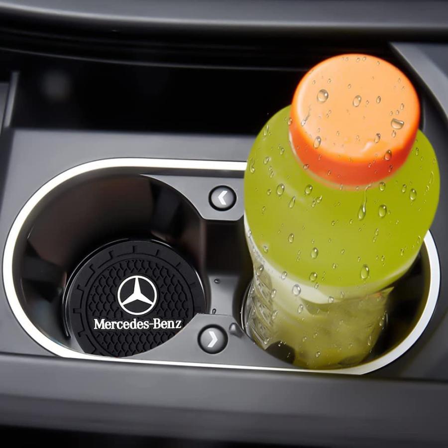 2PCS 2.77 inches Drink Car Interior Accessories Cup Holder Insert Coaster Silicone Anti Slip Cup Mat Fit for Mercedes Benz A-Class C-Class E-Class CL｜tokyootamart｜02