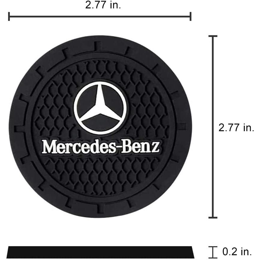 2PCS 2.77 inches Drink Car Interior Accessories Cup Holder Insert Coaster Silicone Anti Slip Cup Mat Fit for Mercedes Benz A-Class C-Class E-Class CL｜tokyootamart｜04