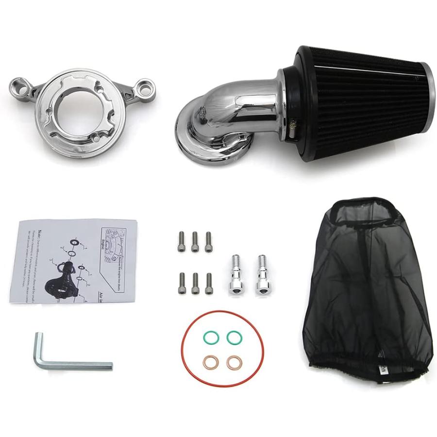 Motorcycle Chrome stage 1 cone Air cleaner breather filters for harley