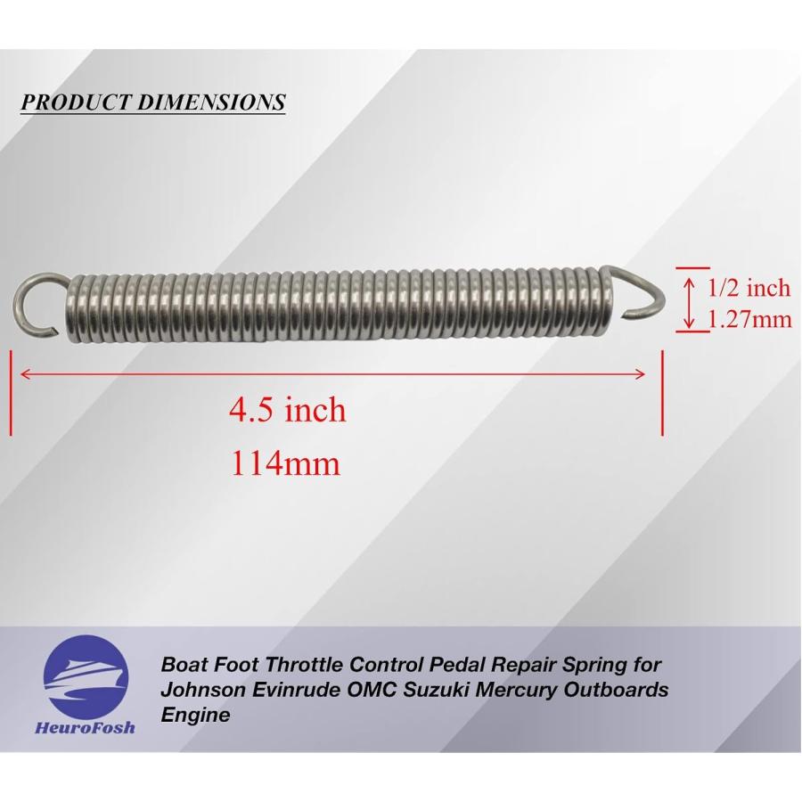 HeuroFosh ボートフットスロットルコントロールペダル修理スプリング Johnson Evinrude OMC Suzuki Mercury 船外機エンジンリモートアクセラレーターペダル｜tokyootamart｜02