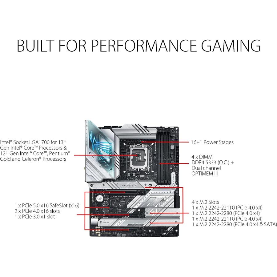 人気商品 Asus Strix STRIX Z790-A GAMING WIFI D4 Gaming Desktop Motherboard - Intel Z790 Chipset - Socket LGA-1700 - ATX　並行輸入品