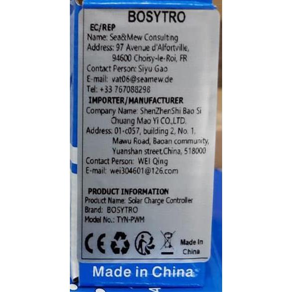 BOSYTRO (ボシトロ) [2023年アップグレード] PWM ソーラー充電コントローラー DC 5.5*2.5mmポートインターフェイス 12V/24Vソーラーパネルレギュレーター 調｜tokyootamart｜10