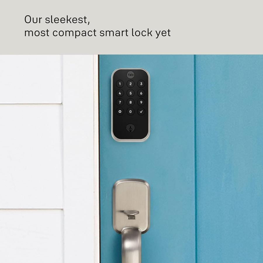 Yale Assure Lock 2 Keypad with Bluetooth and Ridgefield Handle in Satin Nickel　並行輸入品｜tokyootamart｜02