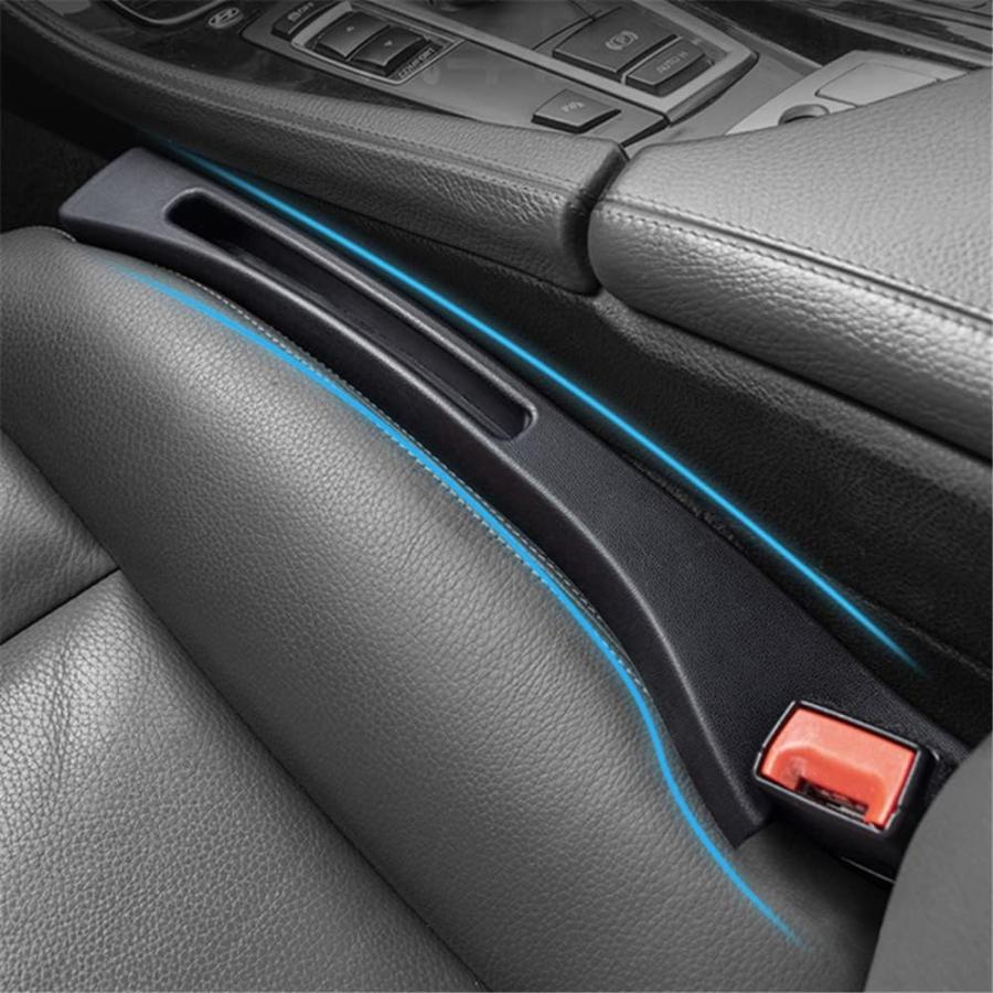 TOKOSIO Car Seat Gap Filler Premium PU Leather Car Seat Gap Organizer Universal Fit Organizer Stop Things from Dropping Under 2 Pack (Master and co｜tokyootamart｜05